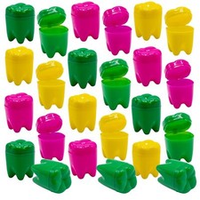 Srenta 1.25" Neon Tooth Saver, Rainbow Tooth Holders Case Dentist Office, Por...
