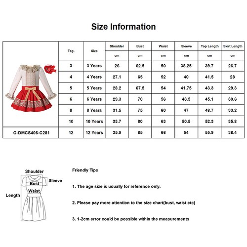 Kids Girls Outfit Party Wedding Clothes with Headband Long Sleeve 2 Piece Set - Picture 5 of 12