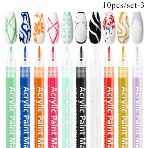 6PCS/10PCS/SET Nail Graffiti Painting Pen Nails Smudge Ink Drawing Shading Pen - Bild 29 von 42