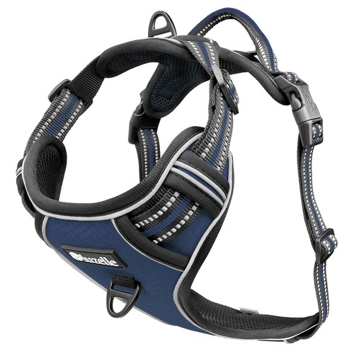 Hundegeschirr Mittlere Hunde, Anti-Zug Brustgeschirr mit Tasche Reflektierend, M - Bild 37 von 78