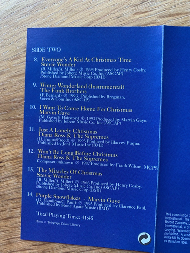 Merry Christmas from Motown Cassette 1977 Reissue - Picture 4 of 6