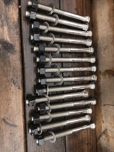 LOTE DE 14 pernos de carro, tuercas/lavado, 304 SS, 3/4"" NC X 8-1/2"" de largo, vástago cuadrado - Imagen 8 de 10