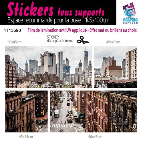 New York Skyline Aufkleber Sticker Art Deco Wanddeko NY-24 - Bild 84 von 126