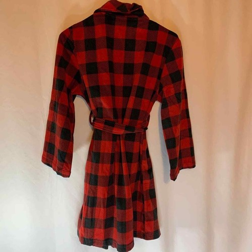 Wondershop Kids Buffalo Plaid Flannel Bathrobe Sizes 12 Unisex Boys And Girls - Picture 7 of 8