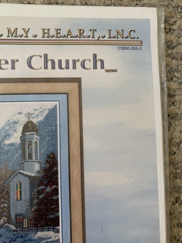Cross My Heart Inc Counted Cross Stitch Kit Winter Church Lake Snow Mountains - Picture 3 of 9
