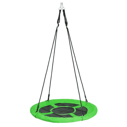 Durable Green 40" Saucer Tree Swing Outdoor Adjustable Rope Swing Platform Safe - Picture 10 of 12