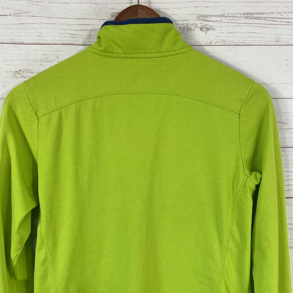 Top deportivo Horny Toad para mujer 1/4 cremallera manga larga pequeño verde cuello falso Foto 4 de 4