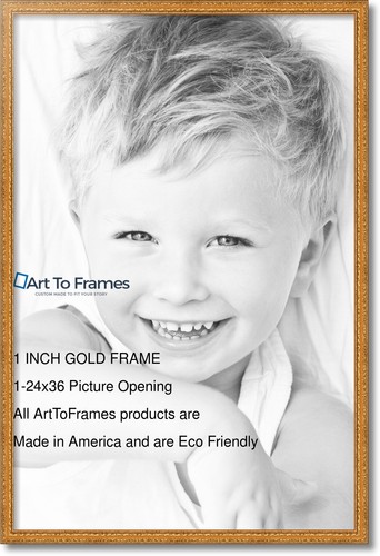 ArtToFrames 1" Custom Poster Frame Gold Wood 4317 Large - Picture 5 of 7