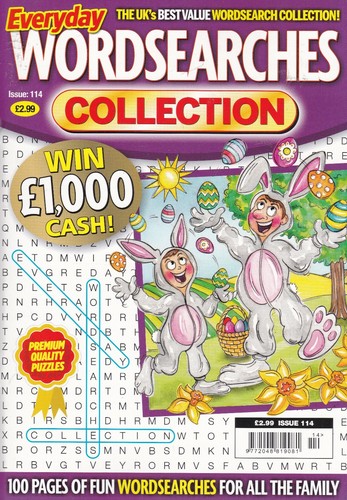 EVERYDAY WORDSEARCH PUZZLE BOOK MAGAZINE ISSUE 114 120 FUN PUZZLES - Picture 2 of 2
