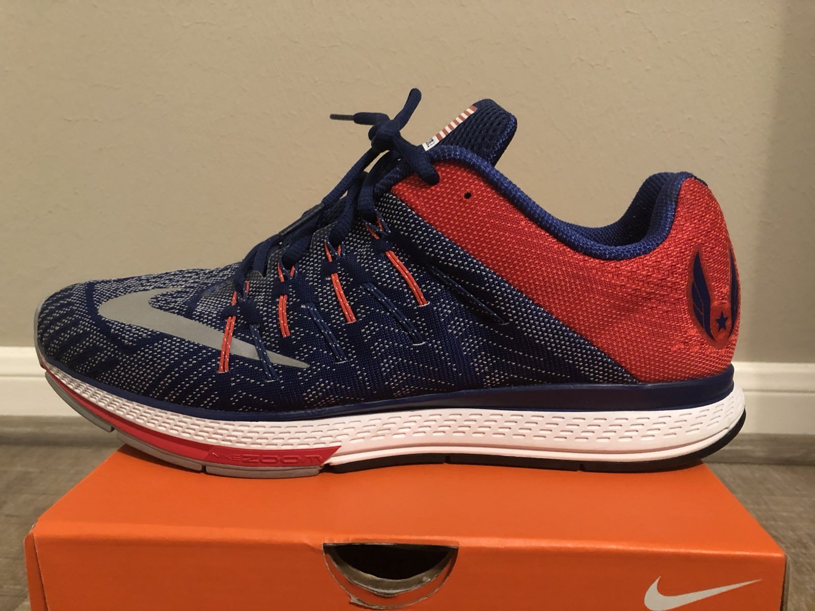 Nike Air Zoom Elite 8 USA Deep Royal Blue Silver White sz 11 Olympic USATF Nike Air Zoom Elite 8 USA Deep Royal Blue Silver White sz 11 Olympic USATF