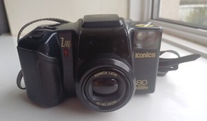 Konica Z-up 80 Super Zoom Black Point & Shoot Film Camera vintage