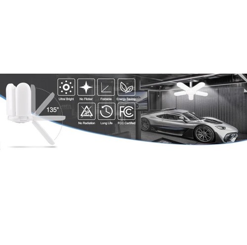 Bloomwin Led Garage Lighting Deformable Lamp Shades Ceilings Lights, 75W 4800Lm - Picture 8 of 20