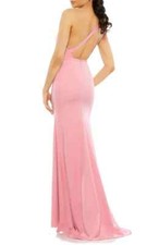 Ieena Mac Duggal Rose Pink One-Shoulder Jersey Mermaid Gown Size 8 $298