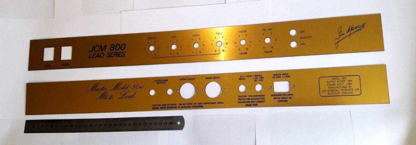 Panel Panel Panel Frontal y Trasero Plástico JCM 800 Serie Marshall 2204 50w MK 2 plomo Model 47fddb Panel Panel Panel Frontal y Trasero Plástico JCM 800 Serie Marshall 2204 50w MK 2 plomo Model 47fddb