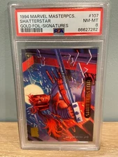1994 Marvel Masterpieces #107 Shatterstar GOLD SIGNATURE PSA 8 🔥FRESH GRADE🔥