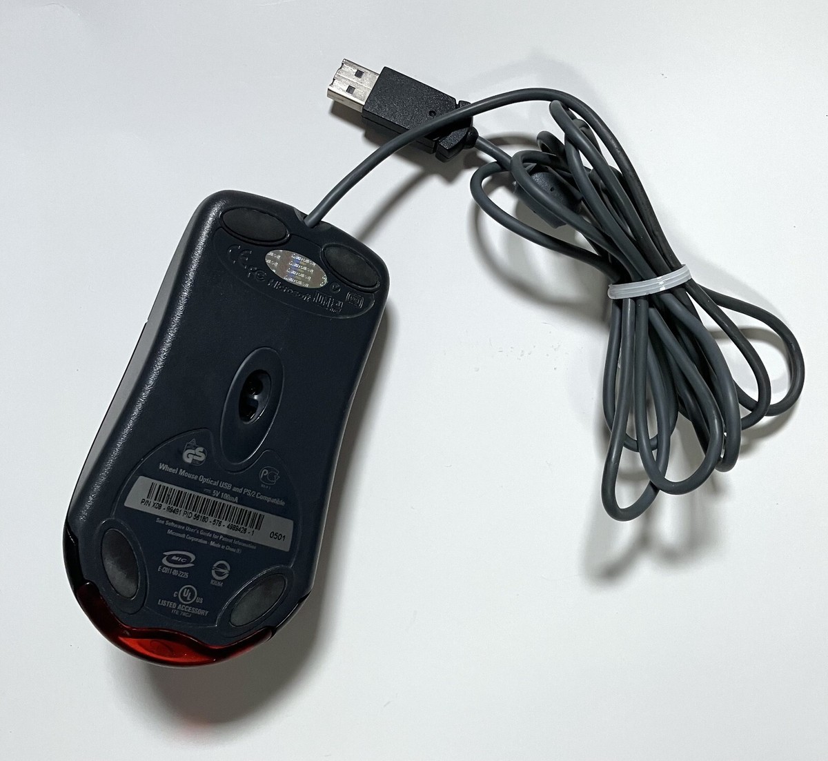 Microsoft Wheel Mouse Optical 1.1a USB Wired PID 56180 for
