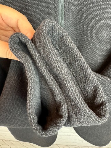 THE NORTH FACE dark gray graphite knit fleece zip mens sweater pullover XL NWOT - Picture 8 of 14