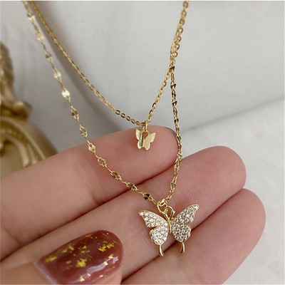 Elegant 925 Silver Double Layer 