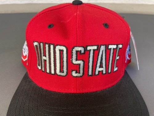 Nuevo con etiquetas De colección Años 90 Ohio State Buckeyes Headway Snapback Sombrero Gorra Mezcla de Lana - Imagen 4 de 13