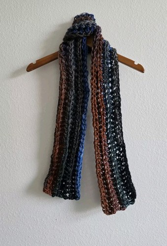 New Handmade 100% Wool Ribbed Scarf Soft 6x60" Colorful Warm Accessory - Picture 1 of 4