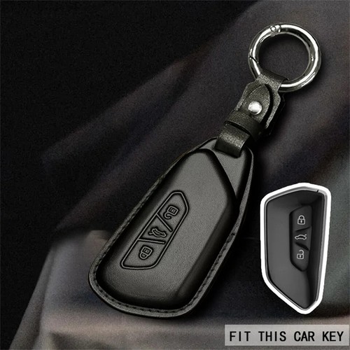 Car Key Case Cover For VW Volkswagen Golf 8 Mk8 Skoda Octavia Keychain Holder - Picture 5 of 5