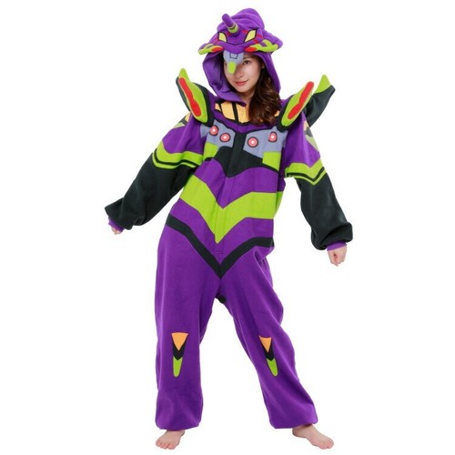Offizieller Neon Genesis Evangelion Unit-01 Leuchtdruck Fleece Kigurumi Pyjama JP - Bild 4 von 18