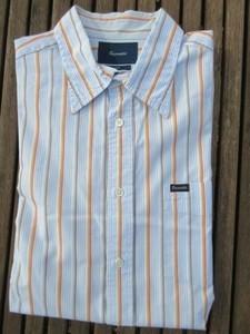 Chemise Façonnable Club bleu à rayures colorées manches longues taille L