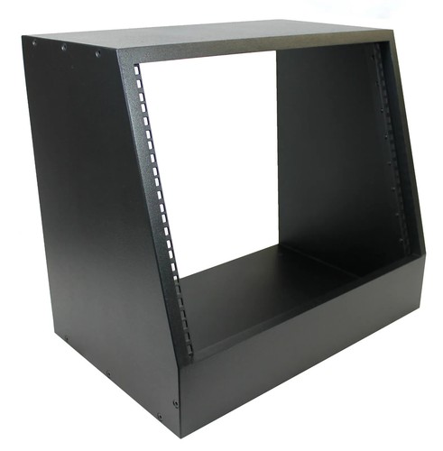Unidad/estuche/gabinete de madera negro 8u en ángulo de 19" pulgadas para estudio/DJ/grabación - Imagen 5 de 11