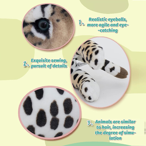 Cheetah Stuffed Animal, 24" Leopard Stuffed Animal Cheetah Stuffy Leopard Plush - Bild 5 von 9