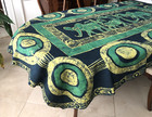 Nigerian African E-OLA Handmade 86"x53" Tablecloth & 6 Napkins Elephant Giraffe