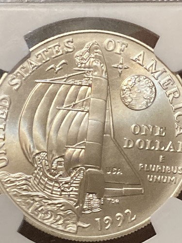 1992-D Columbus Commemorative Silver Dollar - NGC MS69 - Picture 6 of 6