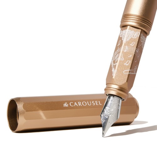 Ferris Wheel Terracotta Canyon Aluminum Carousel Fine Nib Pen & 38ml Ink Set - Picture 11 of 14