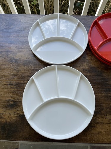 Juego de 6 platos divididos de plástico multicolor para fondue - Imagen 4 de 11