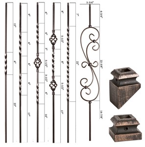 Oil Rubbed Bronze Twist Basket Iron Balusters Hollow Wrought