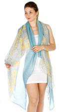 Fashion Scarf Shawl Wrap Coverup Flower Print Lightweight Versitile