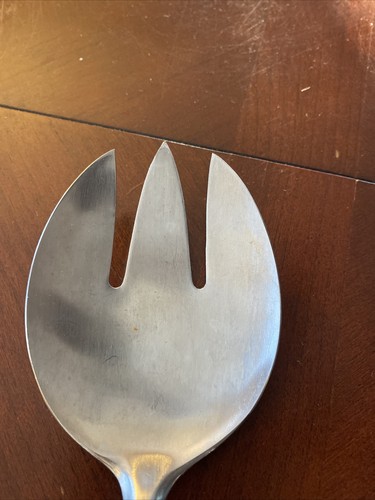 Chadwick Canoe Muffin Wood Handle Stainless Steel Salad Server - Picture 3 of 9