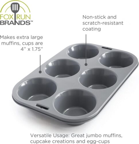 Non-Stick Extra Large Muffin and Cupcake Pan, 6 Cup - Picture 7 of 7