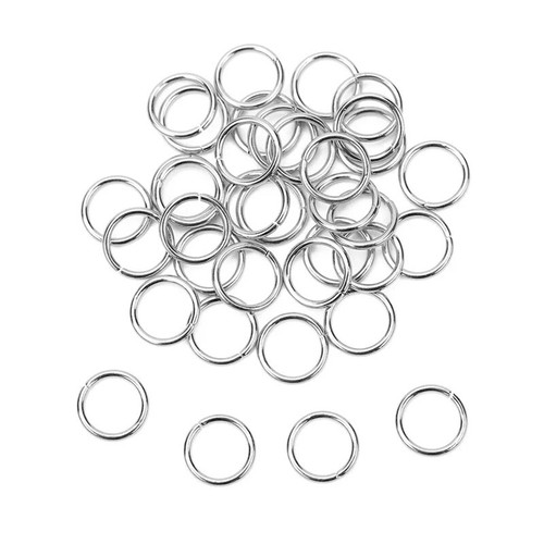 100 Stck. Biegeringe offen Edelstahl gespalten Schmuckherstellung Silber Fundstücke 304 - Bild 7 von 8