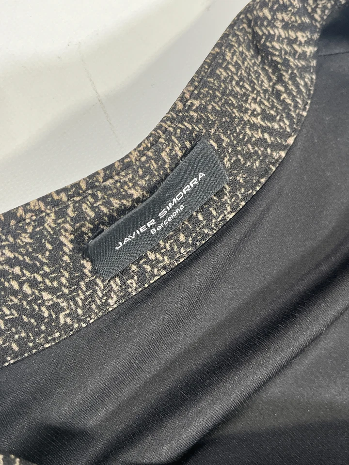 Vestido para mujer Javier Simorra marrón espiga manga larga 6 nuevo sin etiquetas Foto 2 de 4