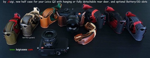 LUIGI HALF CASE for LEICA Q2,HANGING OR DETACHABLE DOOR,SD-BATTERY SLOTS,UPS inc - Picture 9 of 14