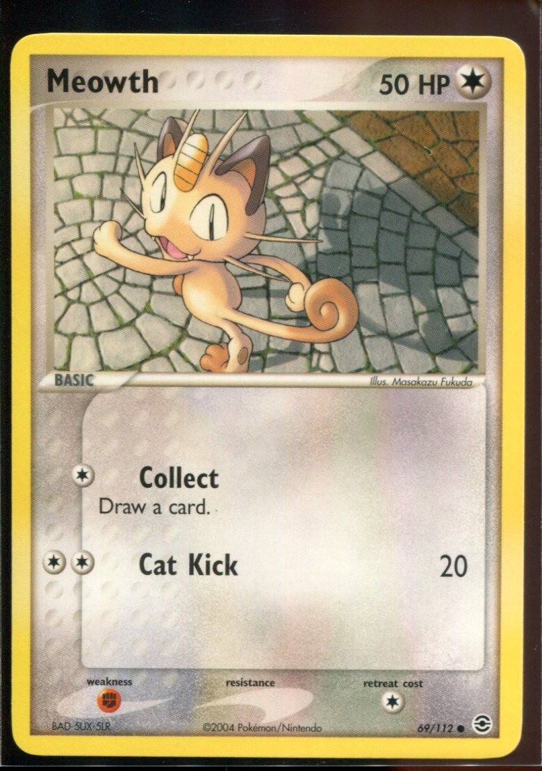 Meowth- ex FireRed & LeafGreen 69/112 2004 NM Pokemon | eBay