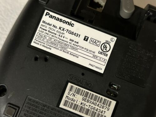 Teléfono inalámbrico con sistema de respuesta base principal Panasonic KX-TG6431 - ENVÍO GRATUITO - Imagen 4 de 4