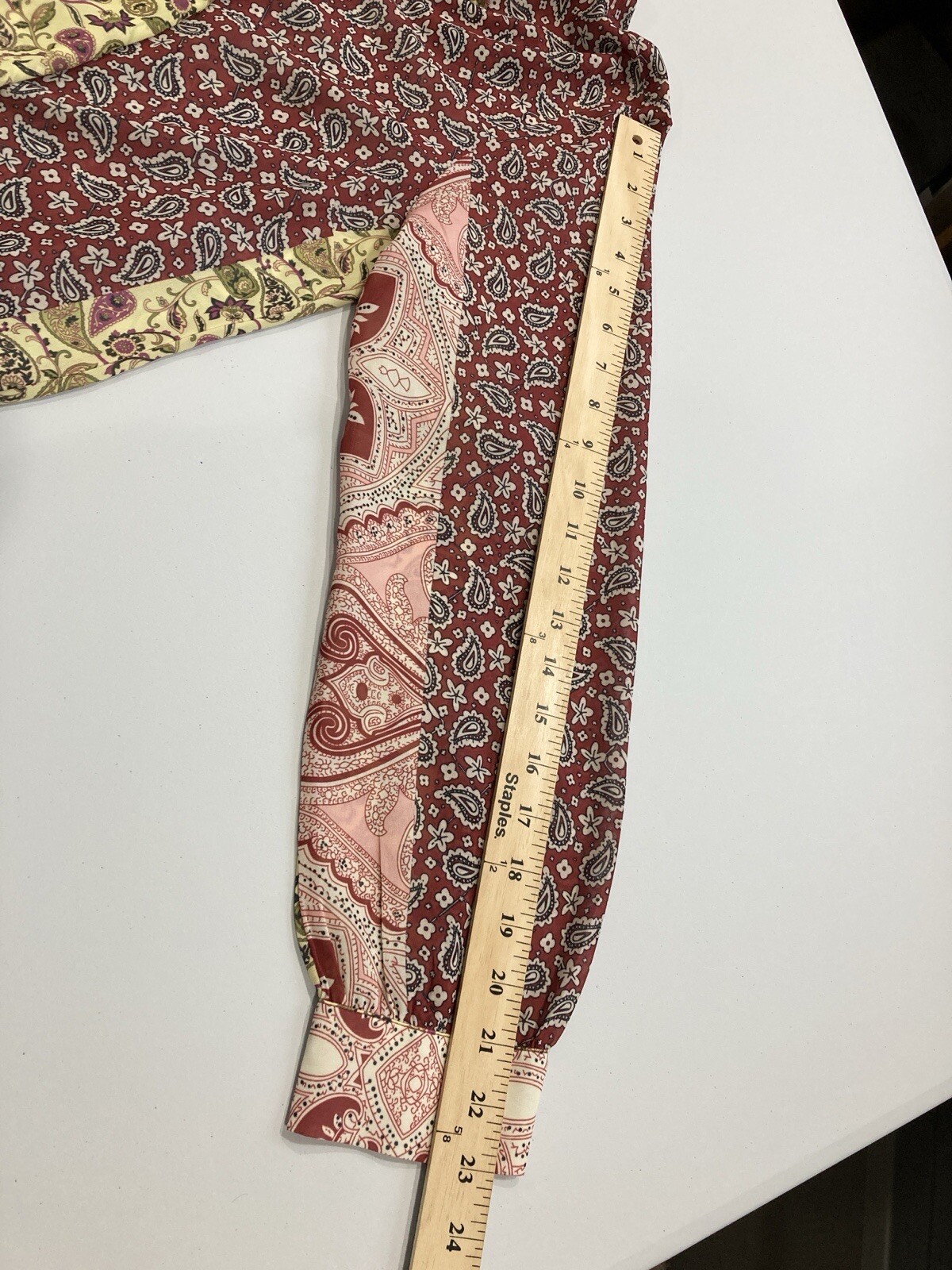 Soft Surroundings Langdon Blouse Button Up Tie Pa… - image 8