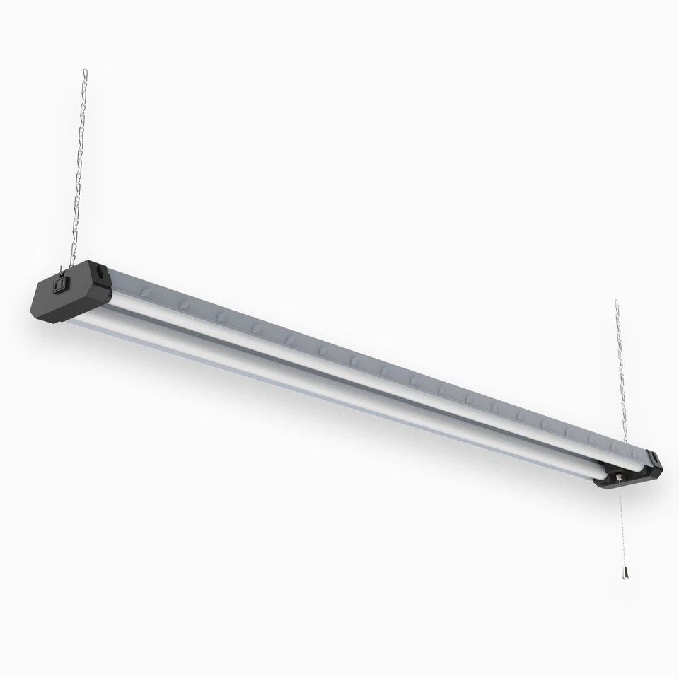 2-PACK 4FT LED Shop Light Heavy Duty Linkable Fixture 5500lm Bright White Garage - Image 2 of 4