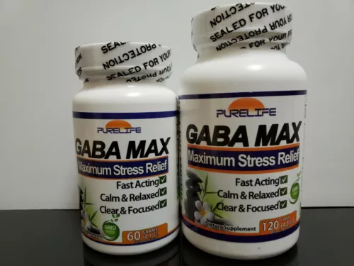 CHOOSE ONE: Purelife GABA MAX Maximum Stress Relief 60 OR 120 Grams