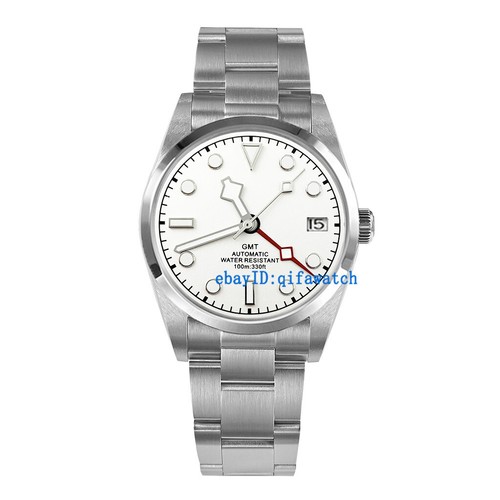 39mm 36mm Estéril Zafiro Blanco Negro Azul NH34 GMT Movimiento Reloj Cepillado para Hombre - Imagen 19 de 24