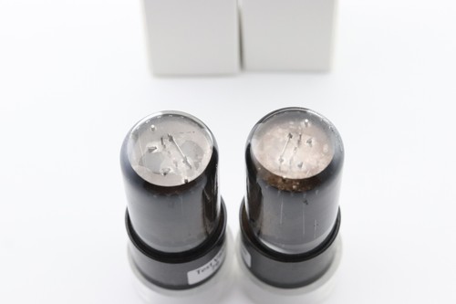 A pairs 6V6 GT 6P6P TUBES US DELCO D Getter Copper Pillar Smoked Glass - Picture 6 of 6