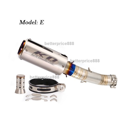 Exhaust Mid Pipe Link Muffler Tip With DB Killer For Honda CBR500R CB500F CB500X - Picture 7 of 12