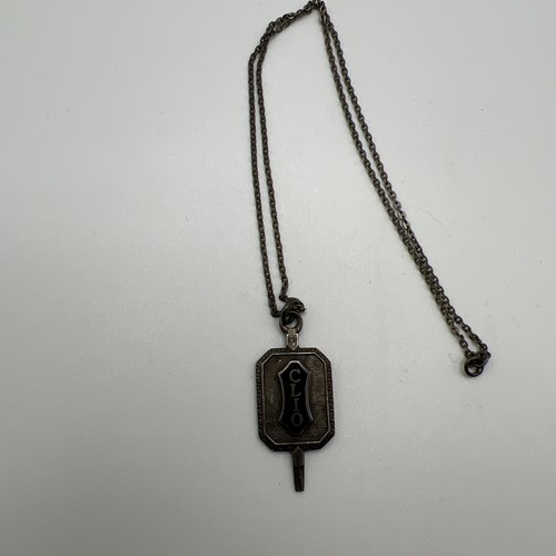 Vintage College School Sterling Silver Key Pendant 925 Fob CLIO - Columbia - Picture 3 of 4