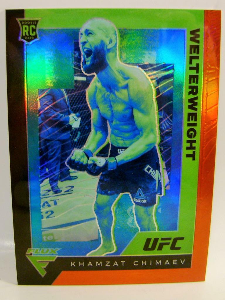 KHAMZAT CHIMAEV RC ROOKIE CARD #124 /149 RED FLUX PANINI